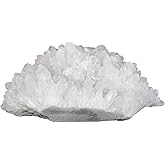 mookaitedecor Natural Clear Quartz Crystal Cluster Geode Druzy Mineral Specimen Irregular White Crystals Stones Home Decor, 254-400g