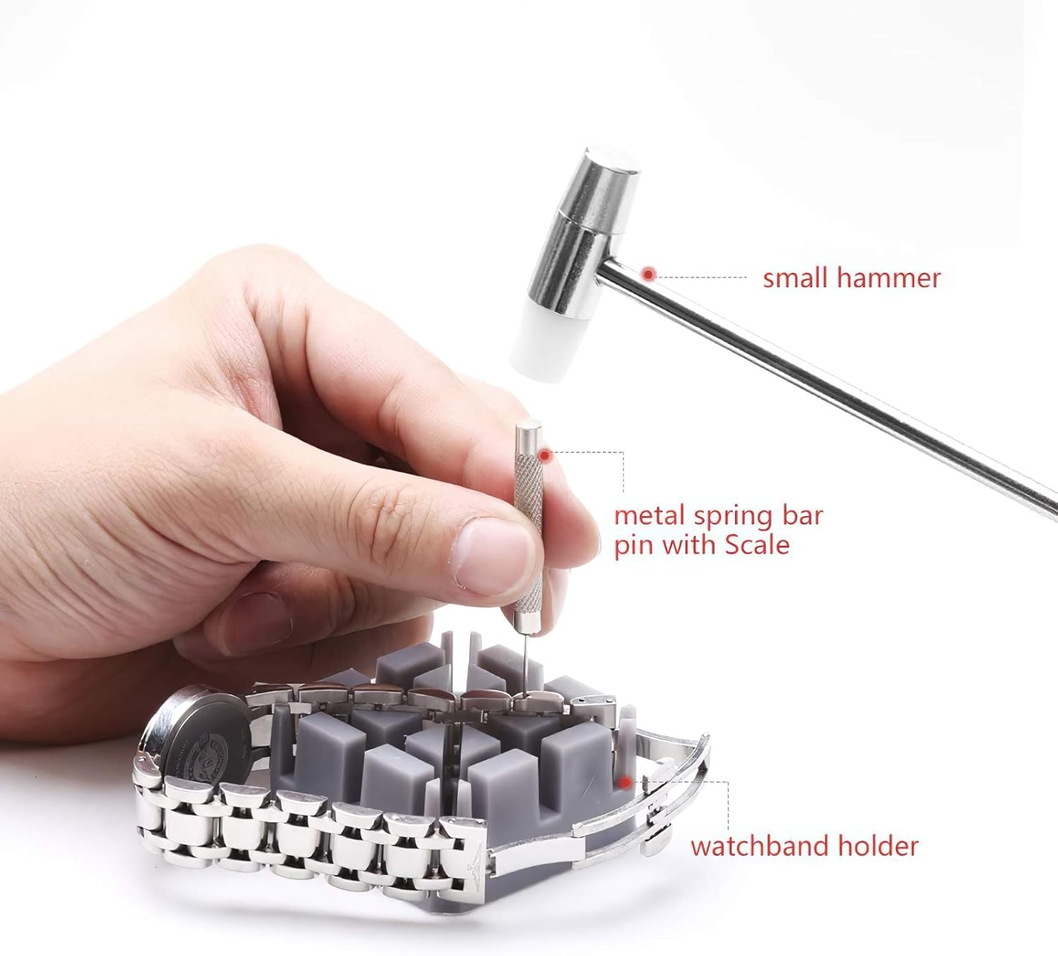 Watch Repair Kit, Eventronic Professional Spring Bar Tool Set Watch Band Link Pin Tool Set with Carrying Case: Home Improvement