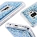 Caka Galaxy S9 Case, Galaxy S9 Glitter Case Liquid Series Luxury Fashion Bling Flowing Liquid Floating Sparkle Glitter Soft TPU Case for Samsung Galaxy S9 (Blue)