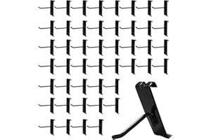NEESEEYEE Gridwall Hooks 2 Inch, 50PC Heavy Duty Black Display Hooks for Grid Wall Panels, Grid Wall Accessory for Retail Store, Home Stroage, Garage, Trade Show