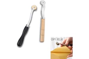 Polawind 2 Pack tracing Wheel Pounce Wheel Cardboard Perforator Needle Point Sewing tracing Wheel Tool for Paper Perforation 