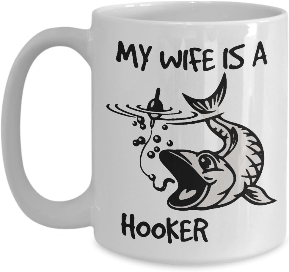Funny Fishing Mug Gift for Outdoors-Men, Coffee Cup for Guy, Husband