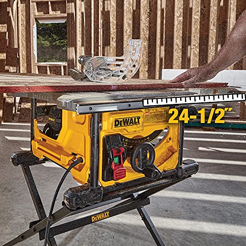 DEWALT Table Saw, 81/4 Inch, Compact for Jobsites, 15 Amp Motor