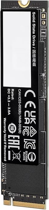 Gigabyte AORUS Gen4 7300 SSD 1TB PCIe 4.0 NVMe M.2 7300MB/s Read view 3