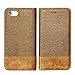 iPhone 8 iPhone 7 Case, Vimboss iPhone 7 iphone 8 Leather Wallet Case Magnetic Closure Protective Stand Flip Cover Case [Temper Glass included] for iphone 7 (Brown)