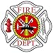 UAA 4pc Fire Department Maltese Cross Logo Front & Rear Carpet Floor Mat Set