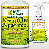 Neem Oil Spray for Plants with Peppermint Oil, Natural Plant Wash Made for Indoor and Outdoor Plants Smart Grower 16oz Easy Ready to Use Spray