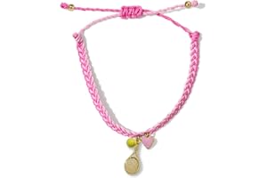 GIMMEDAT Tennis Racket Ball Gold Charm Bracelet Waterproof Adjustable Friendship Jewelry Gift Teams