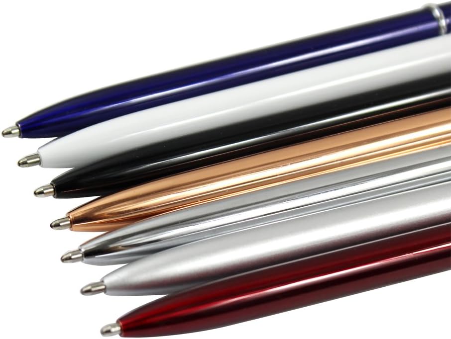 Hillento 7 PCS Ballpoint Pens, Slim Pen Lightweight Metal Ballpoint Pens,Office/Hotel Supplies, Black Ink - Image 5