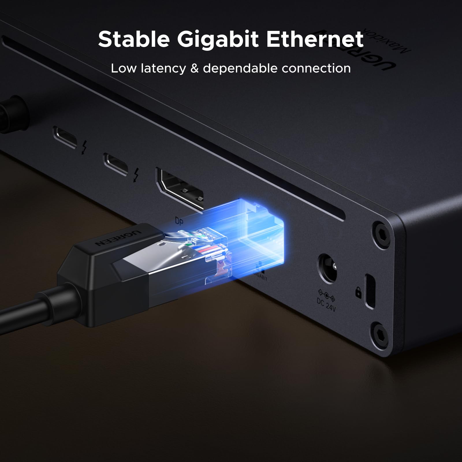 UGREEN Maxidok Thunderbolt 5 Docking Station, Revodok 10-in-1 TBT5 Dock, 120Gbps Datentransfer, Single 8K/Dual 6K@60Hz Display, 100W Aufladen, Ethernet für TBT5/4 MacBooks and Windows-Laptops 7