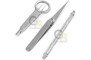 G.S SURGICAL G.S 3 Pieces Removal Splinter Probe Eye Magnet Loop Eye Instruments