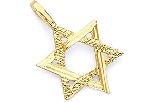 GoldenMine Fine Jewelry Collection 14k Yellow Gold Star of David Pendant