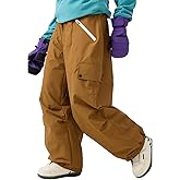 GSOU SNOW Women Men Baggy Ski Pants Loose Snowboard Pants Insulated Snow Pant Waterproof Windproof Outdoor Sport