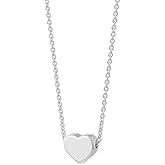 Boma Jewelry Sterling Silver Heart Necklace, 18 Inches