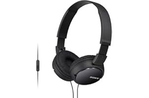 Sony ZX Series Wired On-Ear Headphones with Mic, Black MDR-ZX110AP