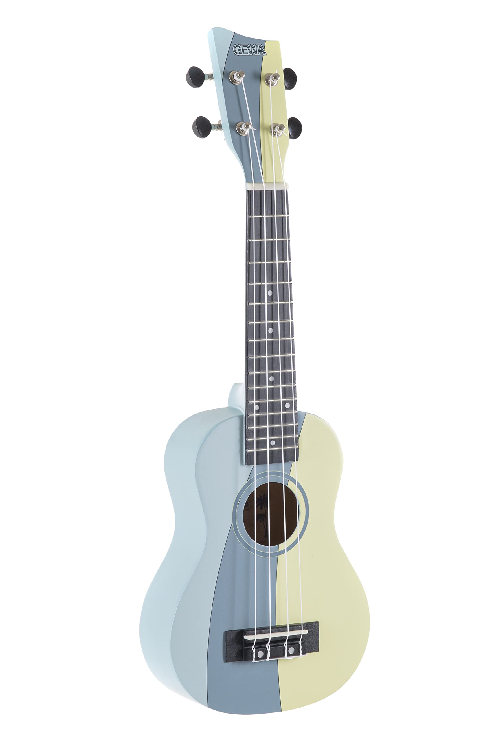 GEWA VG511202 Sopran Ukulele Manoa W-SO-BL Sopran Tropical Waves with Gig Bag