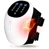 HXMBFBF Knee Massager, 3-in-1 Cordless with Heat and Red Light, Comfort 3 Vibration Modes and 3 Heating Levels Long Battery Life Rechargeable, White