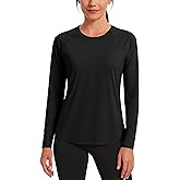 KINSWT Women's UPF 50+ Rash Guard Long Sleeve Swim Shirts Sun Protection UV SPF Lightweight Moisture Wicking Tops