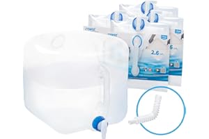 ITRAZ Collapsible Water Container Jug, 4×2.6 Gallon No BPA Water Storage Carrier with Spigot, for Camping Hiking Backpack RV Outdoors and Emergency, Foldable Portable Survival Kits for Hurricanes