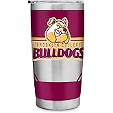 Rico Industries NCAA Brooklyn Bulldogs Standard 20oz Stainless Steel Tumbler with Lid - Great For Coffee, Tea, Water or Cocktails