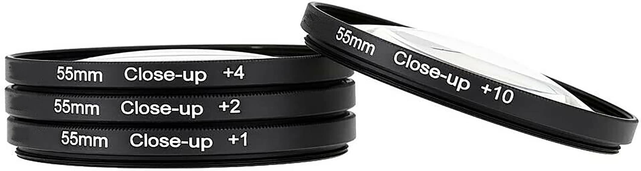 Yangers dslr camera close up macro lens filter kit set (+1,+2,+4,+10 magnification) with storage bag for Canon, Nikon, Sony, Pentax DSLR and Mirrorless cameras (55mm)