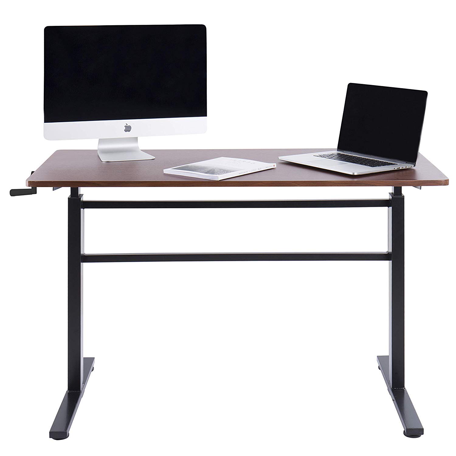 UNICOO Crank Adjustable Height Standing Desk, Adjustable Sit to Stand