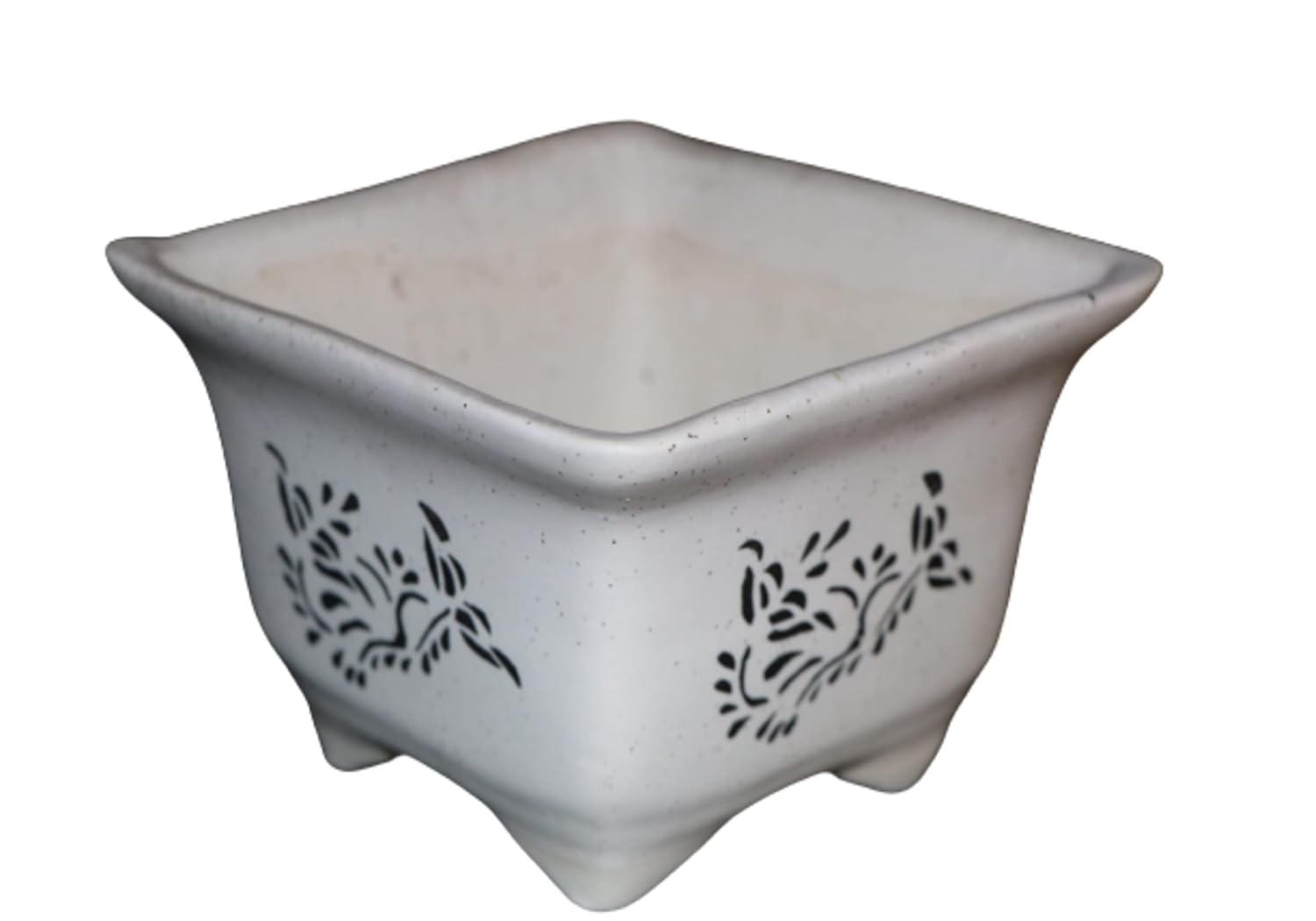 Pottery Mart, Square Ceramic Pots, White Colour, 13*19*10 cm, Square Ceramic Pots Amazon.in