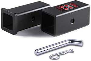 TOPTOW 64027HP Trailer Hitch Adapter 3" to 2-1/2" and 2-1/2" to 2" Hitch Reducer Sleeve Carbon Steel, 5/8 inch Pin & Clip Included