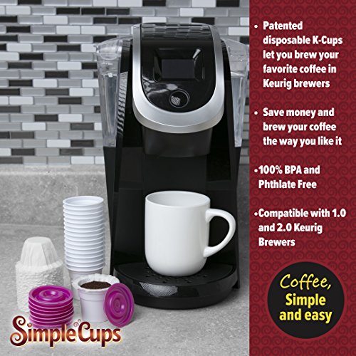 Disposable Cups for Use in Keurig 2.0 Brewers - 50-2.0 Cups, Lids, and Filters - Use Your Own Coffee in 2.0 K-Cups