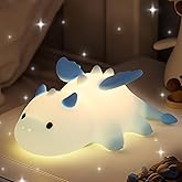 Attivolife Dragon Night Light for Kids, Cute Soft Silicone Touch Lamp with 8 Color & Dimmable & Timer, Portable Nursery Bedroom Bedside Decor LED Light, Birthday Xmas Gifts for Baby Toddler Boy Girl