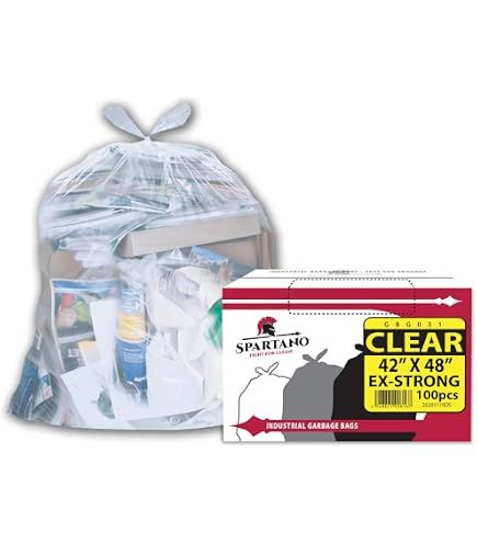Aluf Plastics 20-30 Gallon Trash Bags - (Commercial 500 Pack) - Source Reduction Series Value High Density 10 Micron Gauge - Intended For Home, Office, Bathroom, Paper, Styrofoam