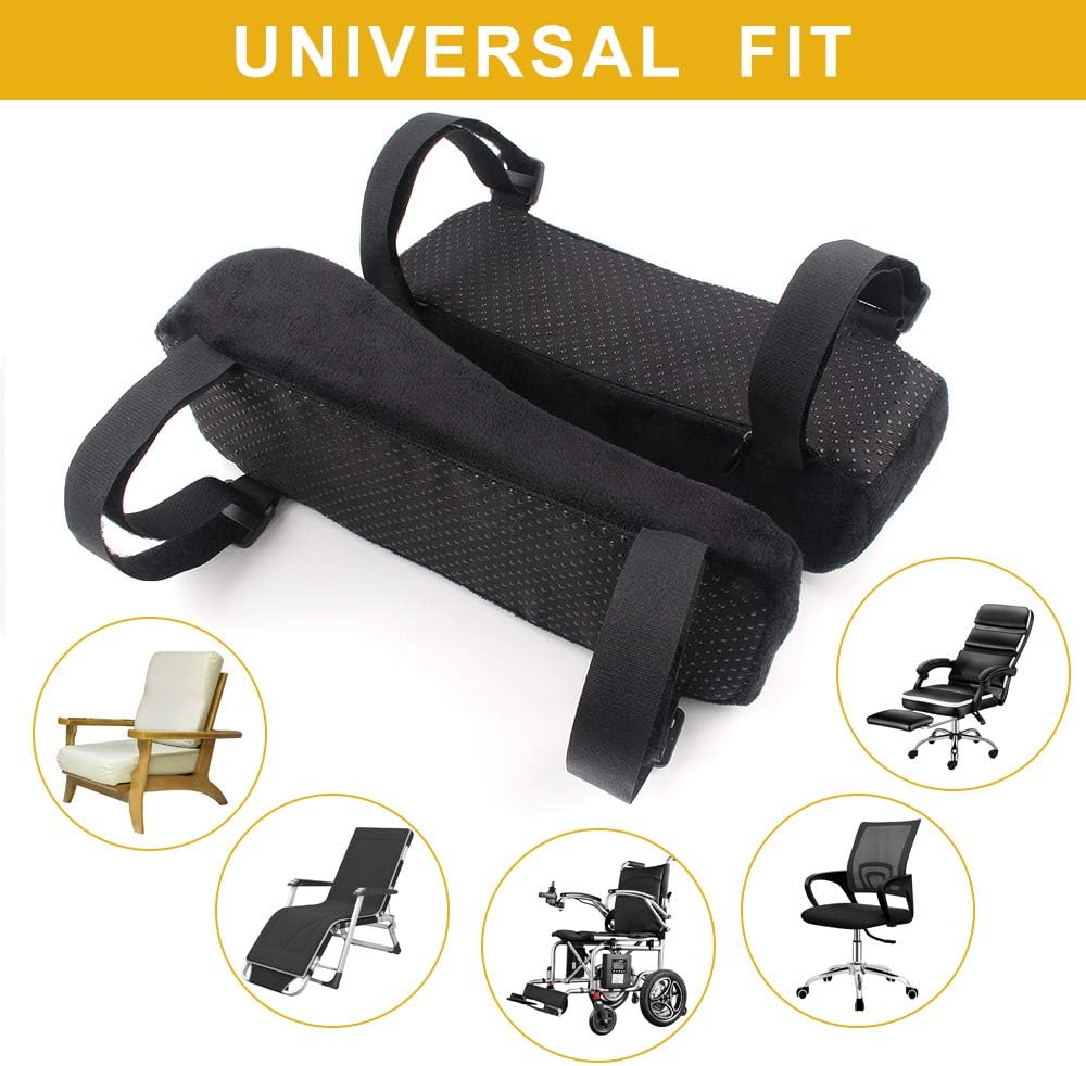 Chair Armrest Pads Foam Memory Foam Comfortable Elbow Pillows for Office Chair Arm Support Forearm Pressure Relief Universal Chair Arm Cover, 2 Piece Set : Office Products