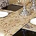 Grelucgo Large Luxury Thick Lined Damask Table Runners with Multi-Tassels (12x120 inch)