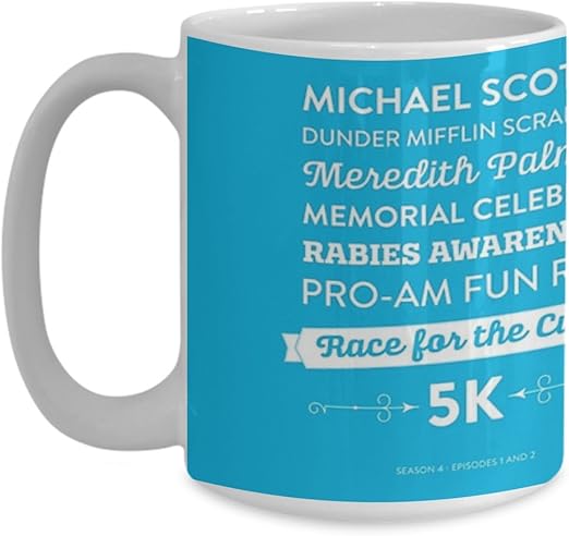 Amazon Com The Office Rabies Awareness Fun Run Coffee Mug