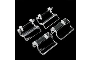EMUKOEP 4Pcs Glass Cover Acrylic Clip Holder Support Clamp Accessory for Aquarium Fish Tank