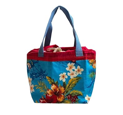 Amazon 保冷ランチバッグ おしゃれ で かわいい ハワイアン柄