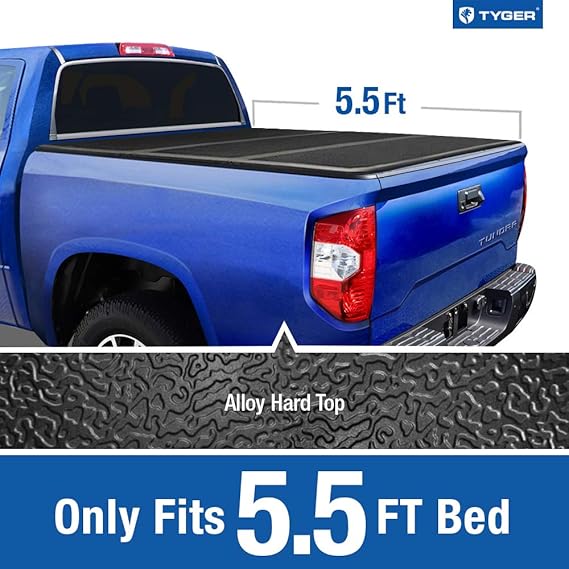 Amazon Com Tyger Auto T5 Alloy Hardtop Truck Bed Tonneau Cover For 2014 2020 Toyota Tundra Fleetside 5 5 Bed Tg Bc5t1432 Black Automotive