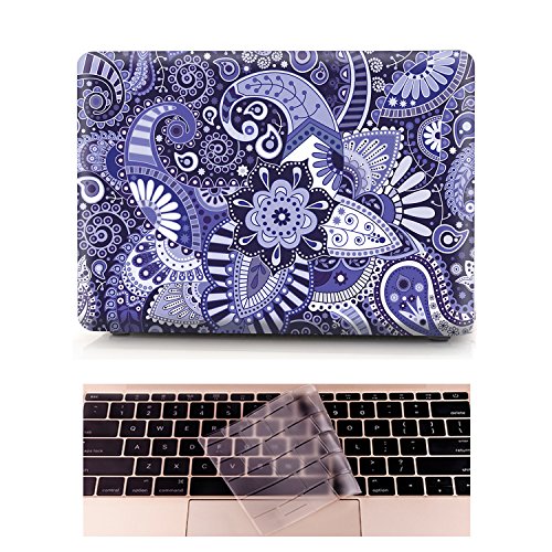 MacBook Air 13 Case Design - L2W Laptop Computers Case For Apple MacBook Air 13.3 Inch [Model:A1369/A1466],Plastic Pattern Carrying Hard Shell Cover Including Keyboard Cover,Paisley Purple - Thumbnail 7