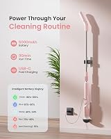 Leebein Electric Spin Scrubber 8 Brush Heads Long Handle Remote 350/450RPM view 4