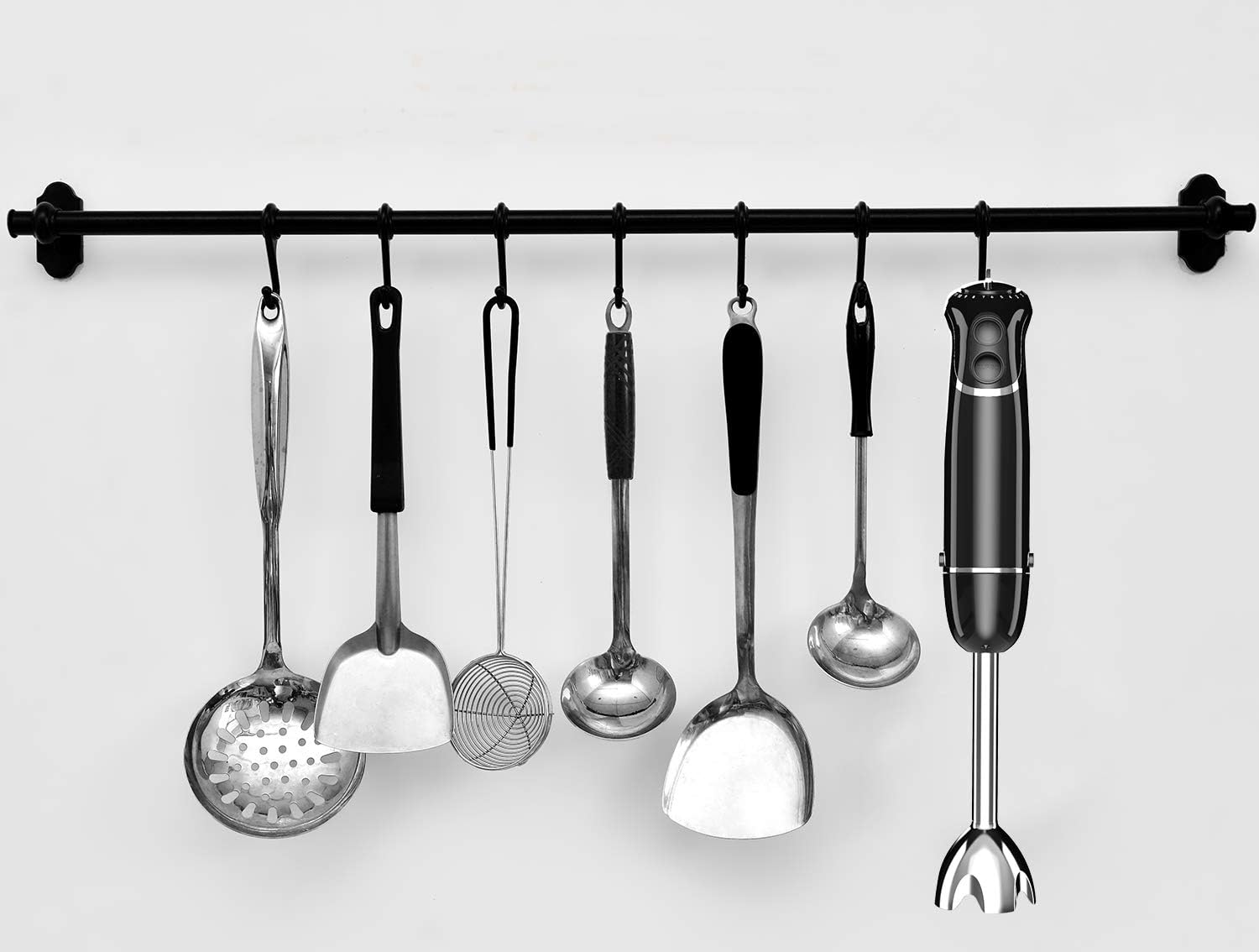 KOIOS 800-Watt/ 12-Speed Immersion Hand Blender(Titanium Reinforced), Turbo for Finer Results, 3-in-1 Set Includes BPA-Free Food Chopper / Egg Beater /Milk Frother Ergonomic Grip, Detachable: Kitchen & Dining