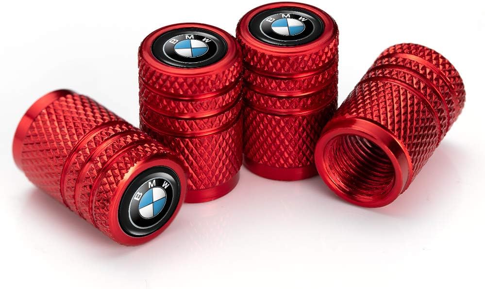 PATWAY 4 Pcs Metal Car Wheel Tire Valve Stem Caps for BMW X1 X3 M3 M5 X1 X5 X6 Z4 3 5 7Series Logo Styling Decoration Accessories.