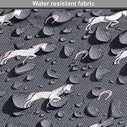 Ambesonne Horses Fabric by The Yard, Animal Pattern
