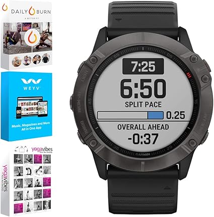 fenix 6x sapphire carbon gray