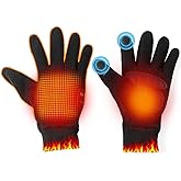 OBEST Heated Gloves Rechargeable Gloves for Men Women Battery Powered Electric Heating Gloves, Warm Work Heated Gloves for Co