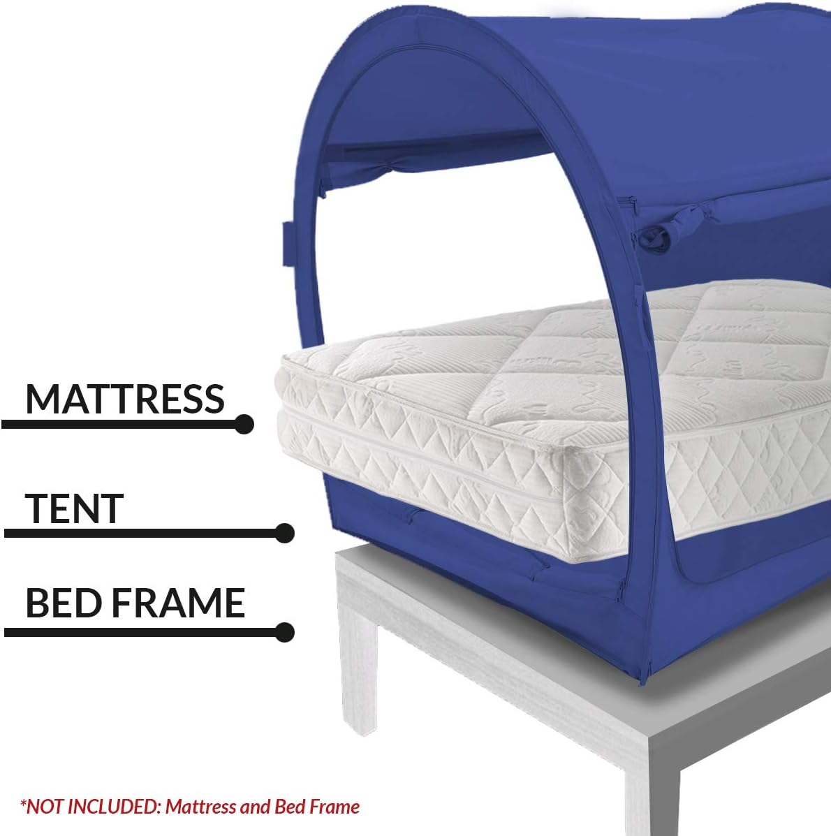 Alvantor Bed Canopy Tents Dream Privacy Space Twin Size Sleeping Tents Indoor Pop Up Portable Frame Curtains Breathable Navy Cottage (Mattress Not Included) Reducing Light: Home & Kitchen