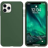 IceSword Compatible with iPhone 11 Pro Case - Thin Liquid Silicone, Soft Silk Matte Pure, Gel Rubber Full Body, Cool Protective Shockproof Cover 5.8" - Dark Green
