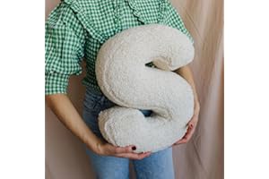 YLOEEIT English Letter Soft Initial Throw Pillow - Cozy Alphabet Letter Decorative Cushion, 40*35*10