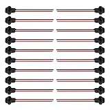 UHANBUT T10 W5W 194 Bulb Socket with Wire Pigtail, Universal LED Bulbs Pre-Wired Harness Sockets Adapter, Female Car Tail Light Connector Socket Accessories for Side Marker/Turn Signal Light (20PCS)