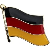 Germany Die-struck Metal Country Lapel Pin with Butterfly Clasp, Approximate Size .75" x 1"