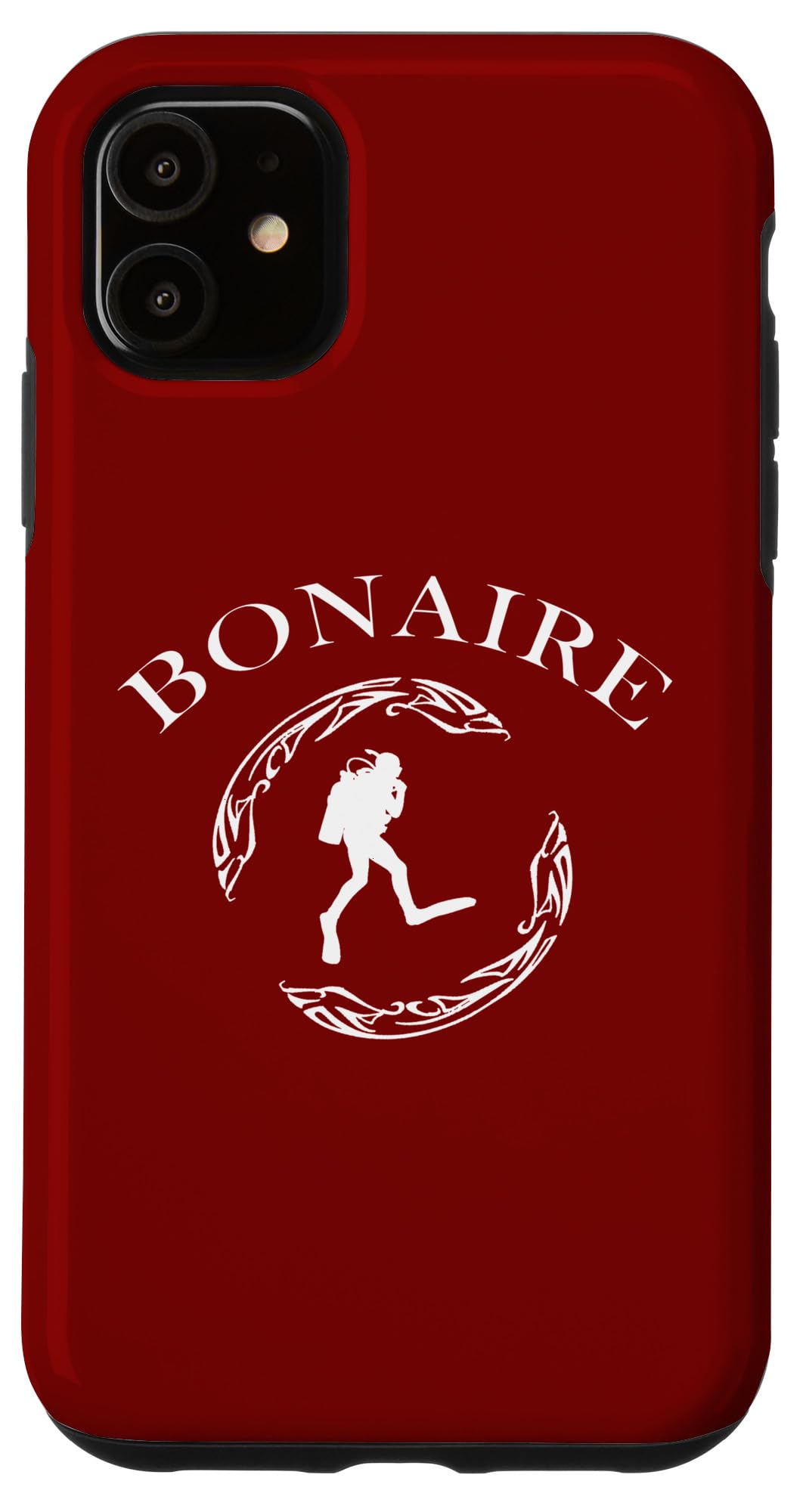 iPhone 11 Vintage Tribal Bonaire Scuba Diver Case